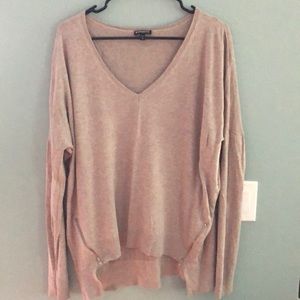 Light brown V neck sweater